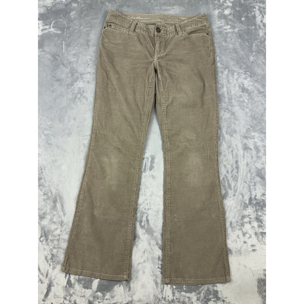 Eddie Bauer Curvy Bootcut Corduroy Pants Womens Size 6 Tan Khaki Mid Rise